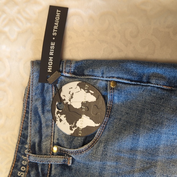 Articles of Society Women's High Rise Straight Jeans Sz 26 NWT - Picture 4 of 9